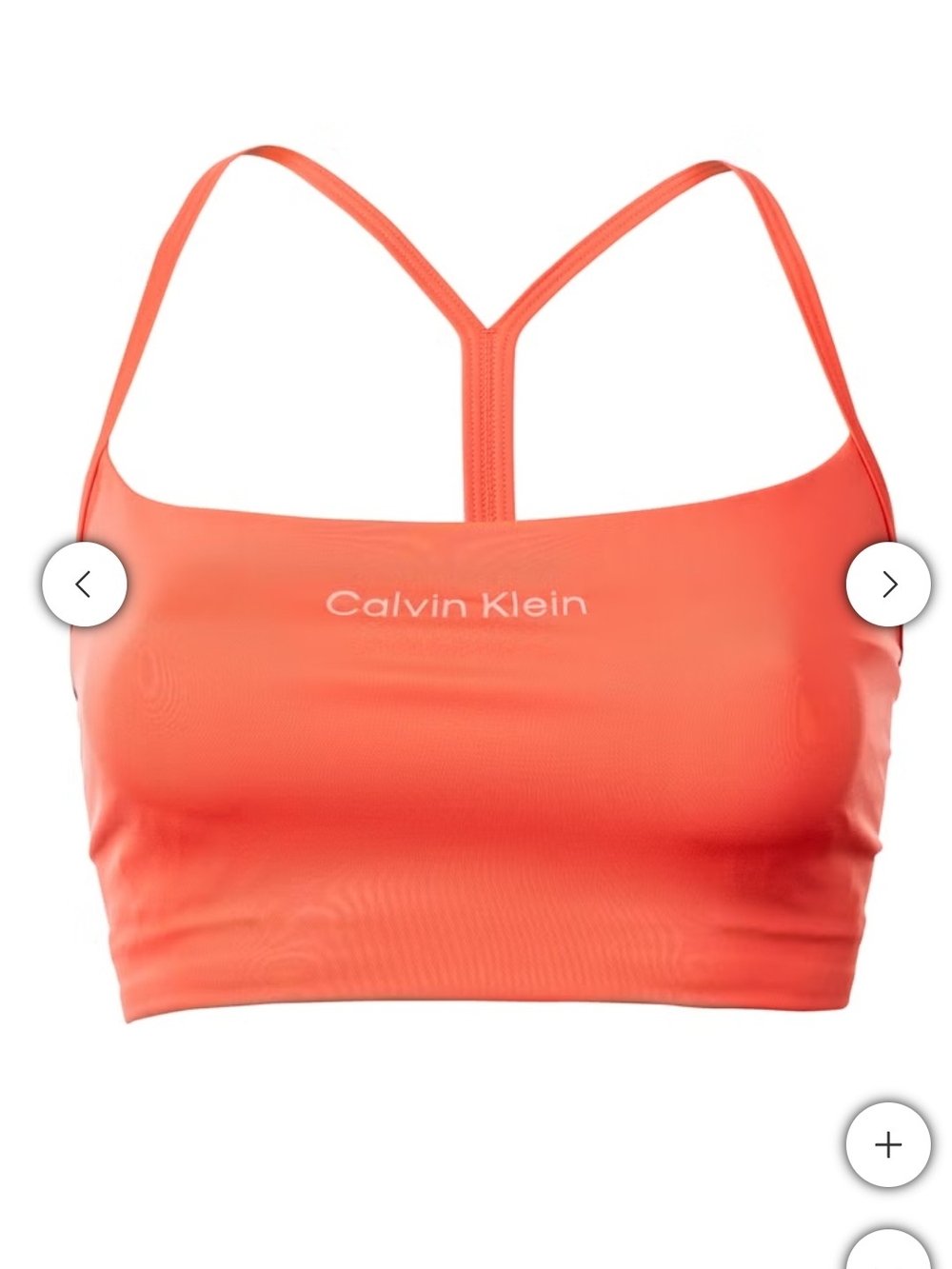 Calvin Klein Coral-Orange Strappy Sports Bra